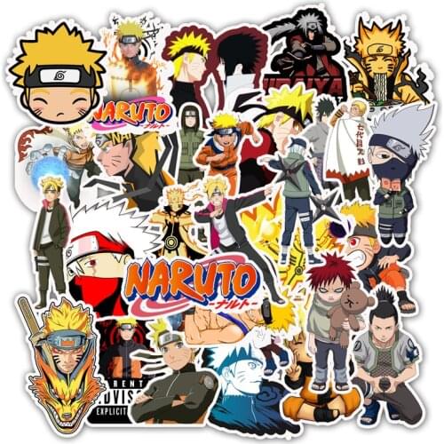 50Pcs/set Naruto Cartoon Anime Stickers Snowboard Laptop Luggage Guitar Motorcycle Vinyl Decal Home Decor Sticker Kids Toys