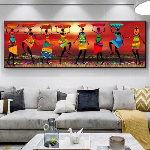 Abstract African Nude Woman Canvas Paintings On The Wall Art Posters And Prints Black Girls Canvas Pictures For Bed Room Cuadros