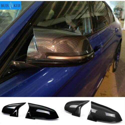 Carbon Fiber Car Rear View Mirror Cover Cap For Bmw F20 F22 F30 F31 F32 F33 F36 F34 F35 I3 I3s x1 Side Mirror Cover Trim