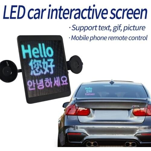 Car LED Display Screen App control bluetooth Expression Picture DIY Scrolling LED Sign Full Color Car Rear Window Monitor