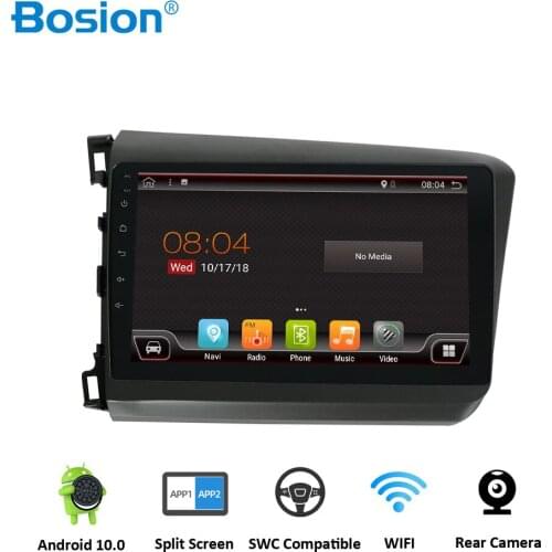 Bosion Android 10 Car DVD Player GPS Navigation Multimedia For Honda Civic Radio 2012-2015 car stereo 2 din Video multimedia IPS