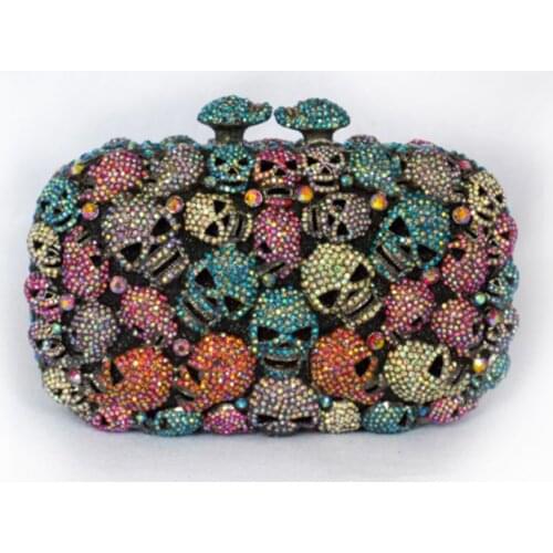 XIYUAN BRAND Luxury Crystal Bag Evening Purse party banquet Diamante Ladies Clutch Evening Bag for Halloween gifts for women