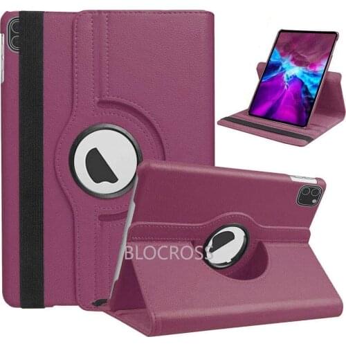 360 Degree Rotating Case for iPad Pro 11 2020 2018 Case 2020 PU Leather Cover for Apple iPad Pro 12.9 A2229 A2231 A222 with Pen