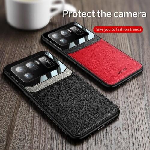 Mi 11 Ultra Case Cover PC Grained Leather Shockproof Bumper Mirror Case Forxiaomi Mi 11 Ultra Lite Pro Shell
