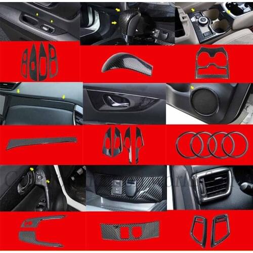 For Nissan X-Trail Rogue 2014-2019 Carbon fiber style Interior Decorative accessories cover Trim