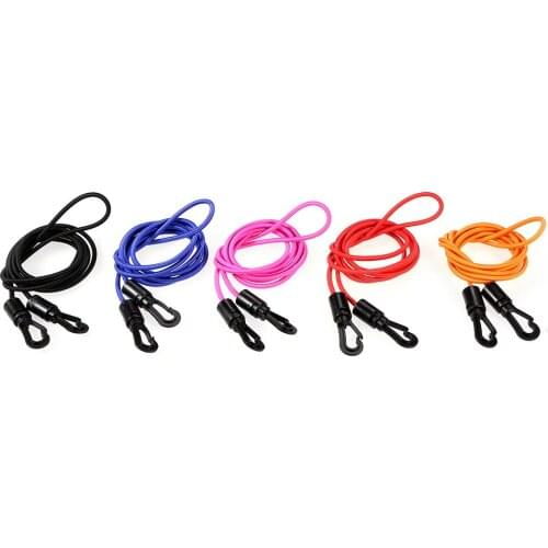 1.5M 4MM Kayak Canoe Elastic Bungee Cord Durable Elastic Rubber Cord Fishing Rod Kayak Paddle Leash Shock Hook Tie Down Rope