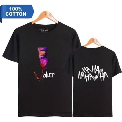 Womens Joker new printed t-shirt 100% cotton Short Sleeve Joker 2019 Movie T shirts Girls Hip Hop Streetwear Plus Size Clothes