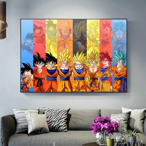 Dragon Ball Wall Art Print Poster Japanese Anime Goku Canvas Painting Picture Modern Living Room Home Decoration Children Gift