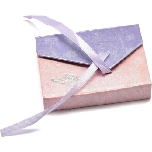 40 pcs Cardboard Box, Rectangle, Pendant Box, Lilac, 8.5x6.2x2.3cm