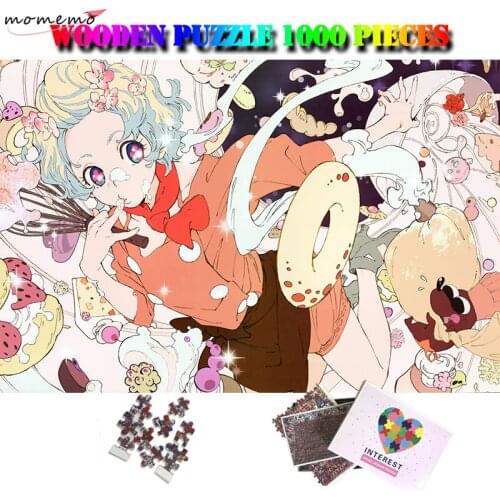 MOMEMO Pastry Maker Cartoon Adult 1000 Pieces Puzzle Wooden Anime Painting Jigsaw Puzzles 1000 Piece Adult Puzzle Toy Kids Gifts