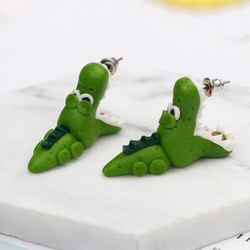 Independent Station Small Animal Piranha Earrings Korean Earrings Soft Pottery Ear Studs Mini Animal Accessories