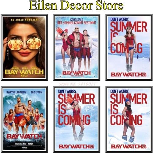 Baywatch Movie Poster Wallpaper Classics Decoration Posters & Prints Retro Movie Poster Art Print Classic Film For Home 42X30cm