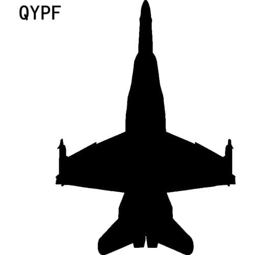 QYPF 13.1cm*18.7cm Neat Translucent New Tide Light Sentiment Design Style Plane Car Sticker Vivid Vinyl Decal Pattern C18-0776