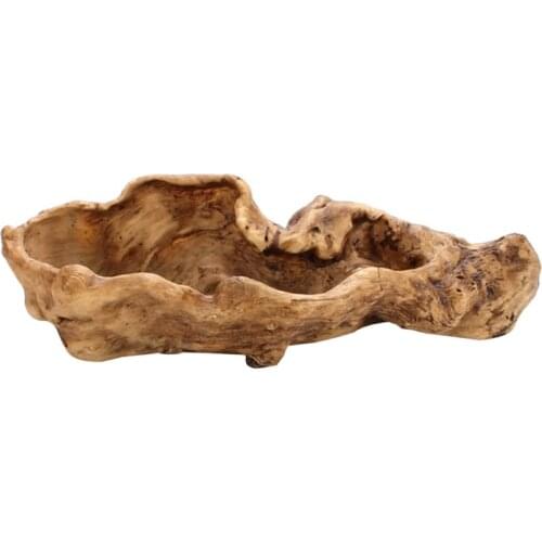 Retro Landscape Flower Pot Resin Tree Stump Planter Artificial Driftwood Sculpture Succulent Cactus Container Decor N0PA