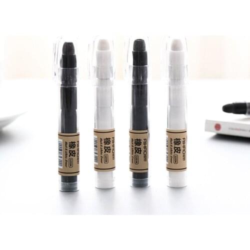 1PC Simple Brief Style Pen Shape Eraser Rubber Eraser Primary Student Prizes Promotional Gift Stationery for children black NEW