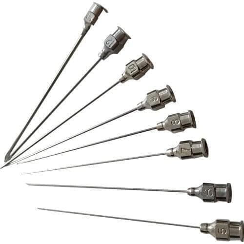 5pcs 0.7mm 22G 0.7x60/80/100/120/150/200/250/300mm Stainless Steel Syringe Needle Dispensing Needles