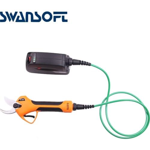 SWANSOFT 43.2V Electric Pruning Shears Profession Home Garden Scissors Lithium Battery Garden Pruner Scissors Max 355cm