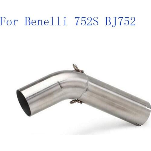 Motorcycle Exhaust Escape Stainless Steel Middle Link Pipe Mid Tube Connector Slip On For Benelli 752 752S BJ750GS
