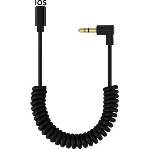 YSAGi Audio Auxiliary Line Mobile Phone Car Audio Auxiliary Adapter Spring Cable Applicable for iPhoneX/8/7/6sPlus XS XR 11Pro