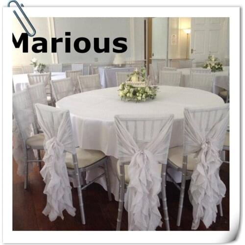 FACTORY PRICE && Free shipping ! Marious Pink and white 50PCS Chiffon chair sash for Weddings Events Decoration