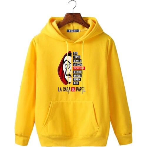 The House of Paper Hoodies For Women Plus Size Sweatshirt Autumn Winter Warm Pullover Hooded Money Heist Long Sleeve Hot Hoodies