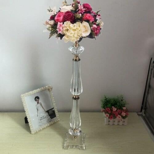 10PCS wedding decoration pillars acrylic flower stand centerpieces gold flower stand wedding centrepieces