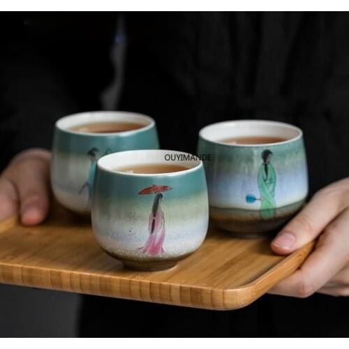 100ml Traditional Chinese Style Handmade Handpainted Ceramic teacup coffee cup China Porcelain tea set