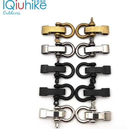 2pcs zinc alloy Adjustable O Shape Anchor Shackle Paracord Bracelet Buckle Outdoor Survival Rope Fittings For Outdoor Sport