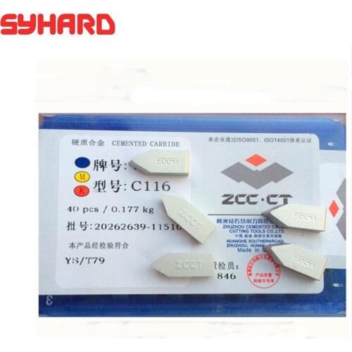 40pcs/lot C116 YT15 YT14 YT5 YW2 YW1 YG8 YG6 Cemented Carbide Welding Insert Brazed Insert