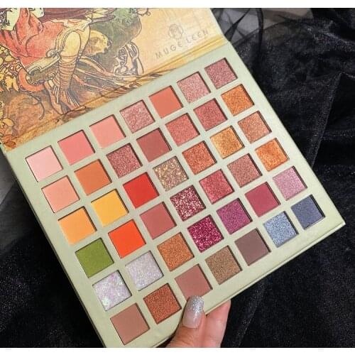 42 Color Metallic Eyeshadow Pallete Glitter Shimmer Matte Pigmented Eyeshadow Palette Maquillage paleta de sombra Makeup Palette