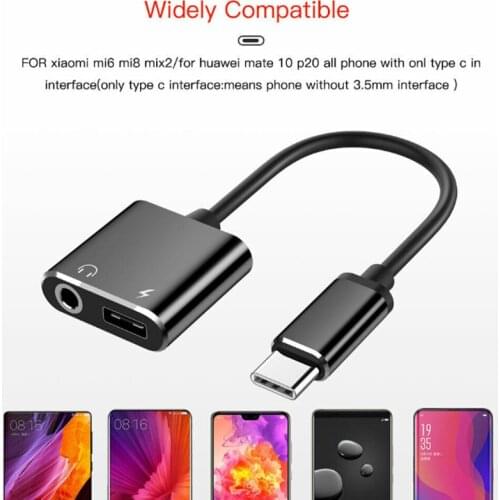 50PCS/LOT DHL Free Shipping USB-C Type C To 3.5mm Audio Cable Adapter Aux Headphone Jack For Huawei XIAOMI Macbook With Package