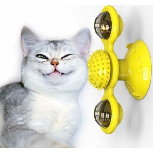 ADEWEL Windmill Cat Toy Interactive Puzzle Training Turntable Teasing Pet Toy Scratching Tickle Cats