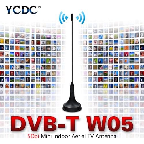 YCDC 5dBi Antenna Aerial Digital Freeview For DVB-T TV HDTV Freeview Booster Black 1.5 M TV Coaxial Cable With Magnetic Base