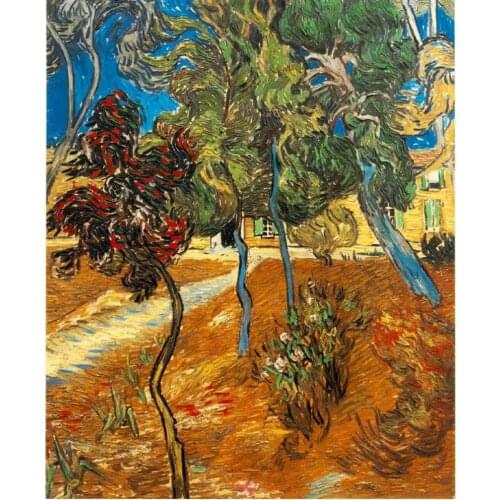 Vincent Van Gogh paintings on Canvas Trees in the Asylum Garden hand-painted wall art decor High quality