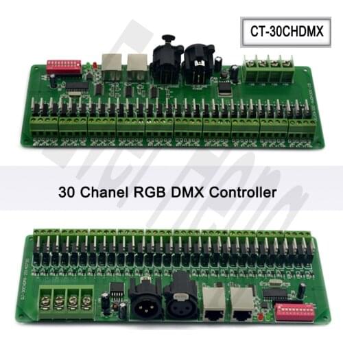 DC9V-24V 2A 30CH Channel DMX 512 Decoder Dimmer Driver RGB Controller