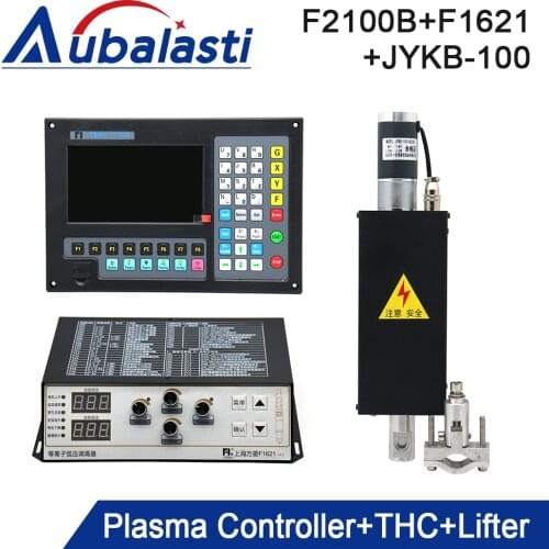 Aubalasti 2Axis Plasma Torch Height Controller+THC+Lifter Kit F2100B+F1621+JYKB-100 use for CNC Flame Plasma Cutting Machine
