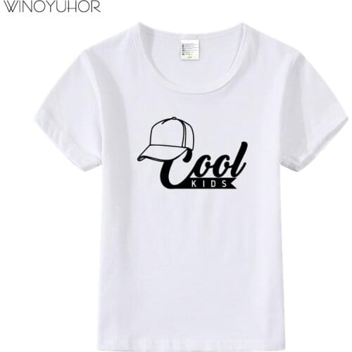 Cool Kid Print T Shirt Children Summer Baby Boys T-shirt Casual Short Sleeve Tops Girls Hip Hop Breaking Clothing