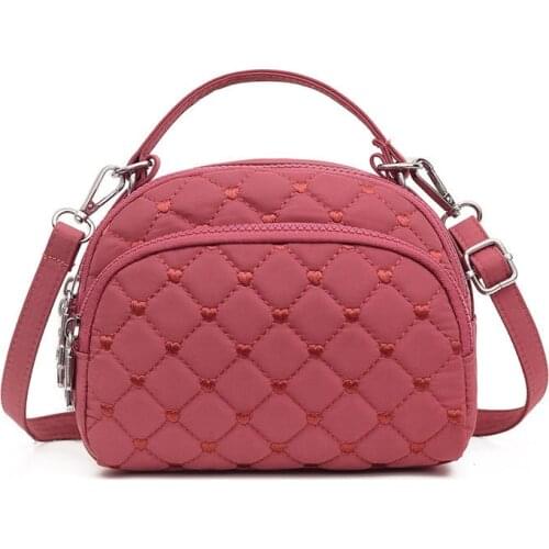 Nylon Fashion Handbag Women Shoulder Bags Female Messenger Bags Embroidery Ladies Crossbody Bag Multi Pockets Tote Bags for Girl