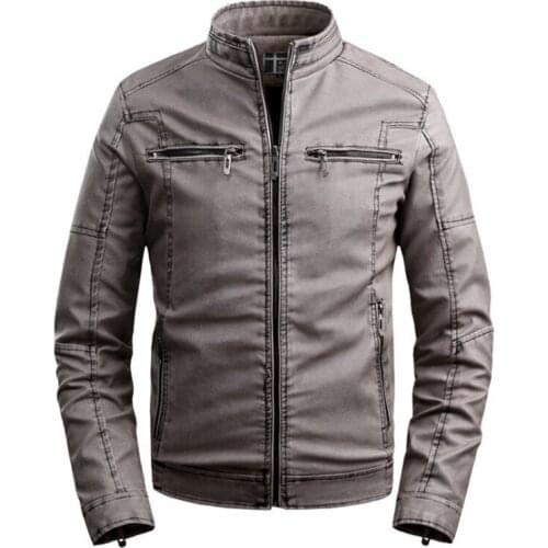 New Autumn Motorcycle Biker Leather Jacket Men High quality PU Jacket Slim Fit Men Leather Jackets Coats Jaqueta Couro Masculina