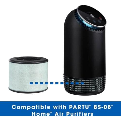 BS-08 3-In-1 True Replacement Filter For BS-08 Air Purifier Part U And Part X For Formaldehyde Smog Dust Fine Powder PM2.5