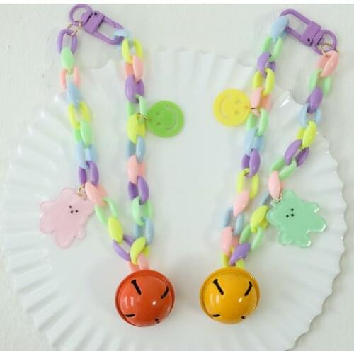 Cat Safety Necklace Dog Candy Color Smiley Bell Pendant Collar Adjustable Anti-suffocation Neck Circumference Pet Accessories