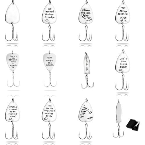 Personalized Fish Hook Jewelry You are the greatest Catch of My Life Fishing Lure Stainless Steel Husband Father Friends Gifts