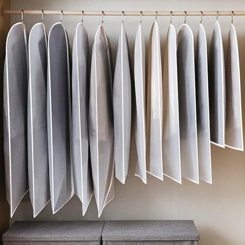 Clothes Hanging Garment Bags Clothes Suit Coat Dust Cover Home Storage Bag Dustproof Cover Clothes Bag Wardrobe Hanging Clothing