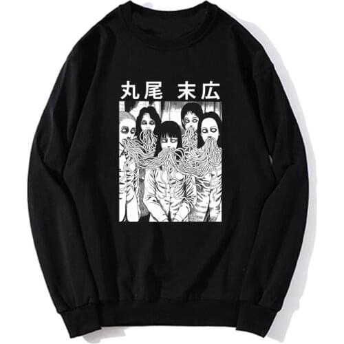 Tomie Juni Ito Japanese Anime Manga Hoodie Junji Ito Ofertas Men Fleece Sweatshirt Unisex Hoodies Sweater Streetwear