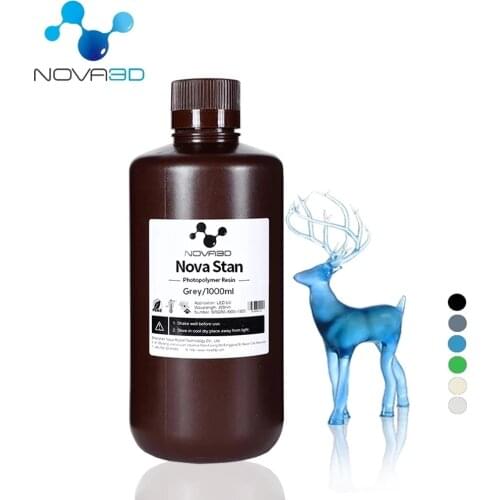 NOVA 3D Printer Resin Universal 405nm White Grey Black Quick Curing SLA UV Curing Resin for LCD 3D Printing for Photon S