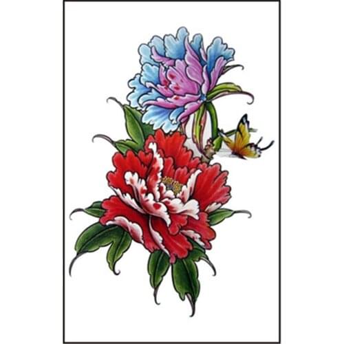 5PCS/lot Temporary Tattoo Sticker Large Fake Shoulder Body Arm 19CM Flower Tattoo for Man and Lady