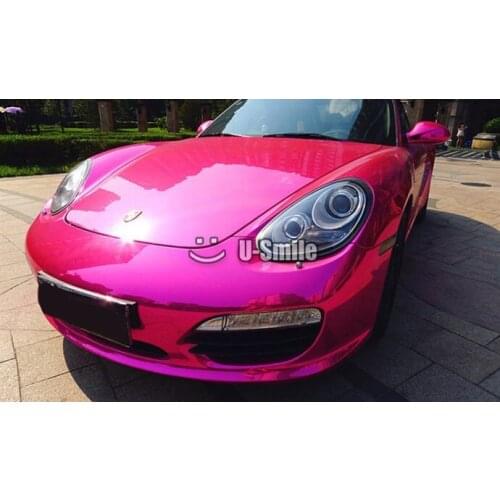 High Quality Stretchable Rose Chrome Pink Vinyl Film Car Wrapping Air Free Bubble