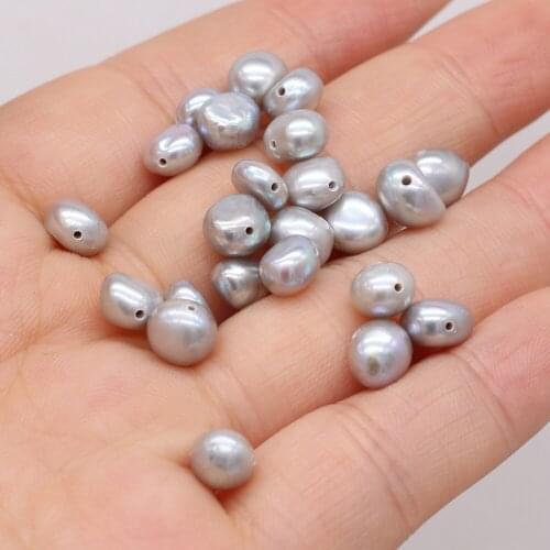 20Pcs Natural Pearl Beads Irregular Grey Cultured Freshwater Pearls for Jewelry Making DIY Elegant Necklace Bracelet Earrings