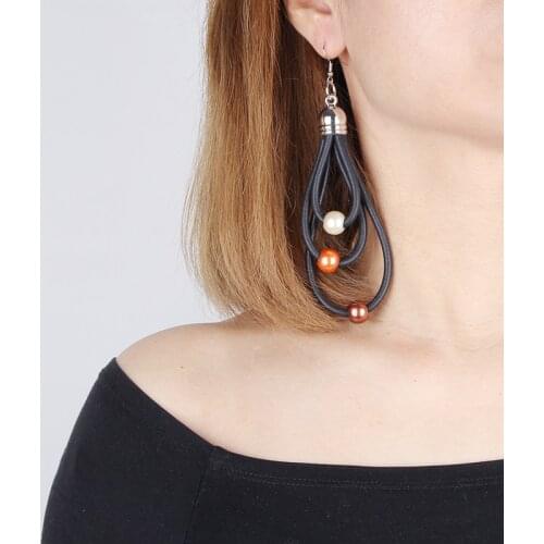 JID Punk Water Drop Shaped Earrings Harajuku Multicolor Simulated Pearl Earrings For Women Beach Party Vintage Jewellery Gift