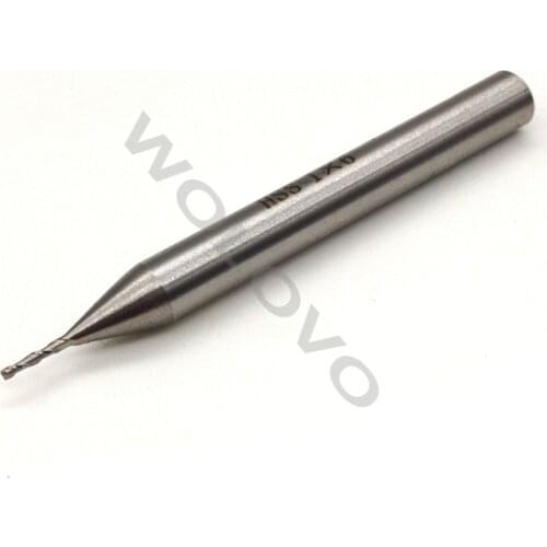 1.5mm HSS CNC Straight Shank 2 Flutes End Mill Milling Cutter Drill Bit